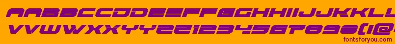 Eridanusital Font – Purple Fonts on Orange Background