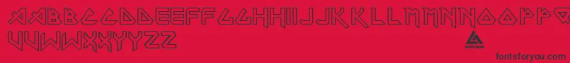 IronMaiden Font – Black Fonts on Red Background