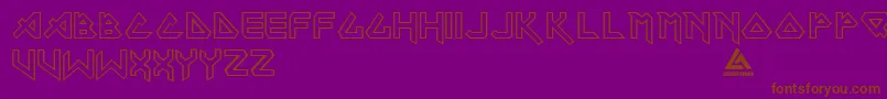 IronMaiden Font – Brown Fonts on Purple Background