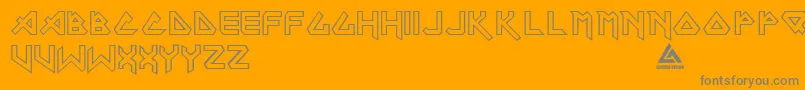 IronMaiden Font – Gray Fonts on Orange Background