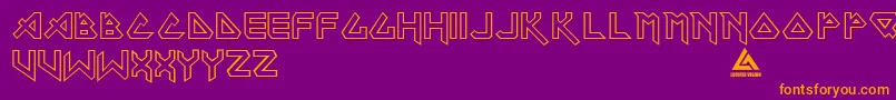 IronMaiden Font – Orange Fonts on Purple Background