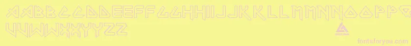 IronMaiden Font – Pink Fonts on Yellow Background