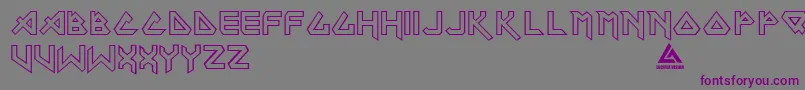 IronMaiden Font – Purple Fonts on Gray Background