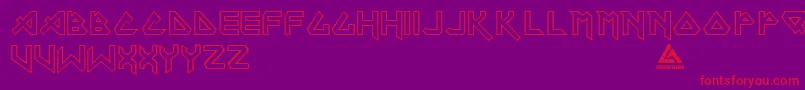 IronMaiden Font – Red Fonts on Purple Background