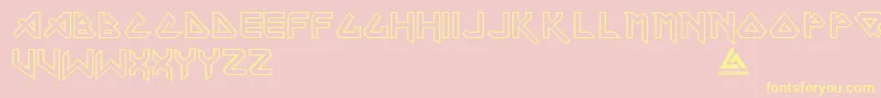 IronMaiden Font – Yellow Fonts on Pink Background