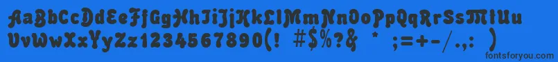 MalahitBold-Schriftart – Schwarze Schriften auf blauem Hintergrund