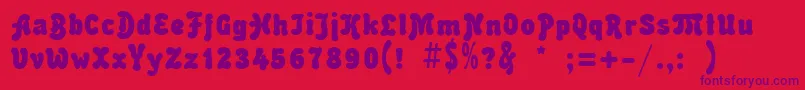 MalahitBold Font – Purple Fonts on Red Background