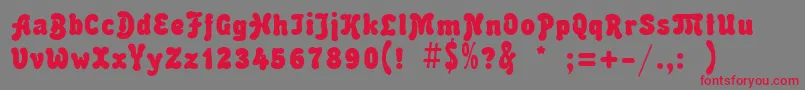 MalahitBold Font – Red Fonts on Gray Background