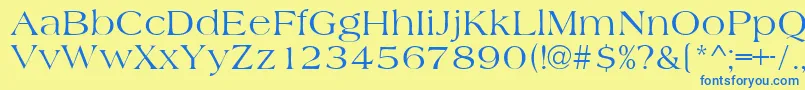 AmidbNormal Font – Blue Fonts on Yellow Background