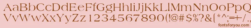 AmidbNormal Font – Brown Fonts on Pink Background