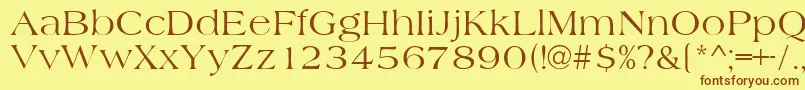 AmidbNormal Font – Brown Fonts on Yellow Background