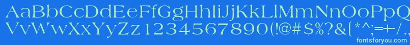 AmidbNormal Font – Green Fonts on Blue Background