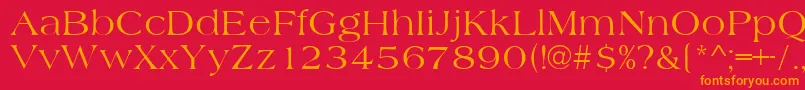 Więcej informacji o czcionce AmidbNormal Czcionka AmidbNormal – pomarańczowe czcionki na czerwonym tle