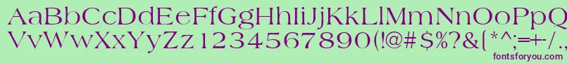 AmidbNormal Font – Purple Fonts on Green Background