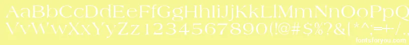 AmidbNormal Font – White Fonts on Yellow Background