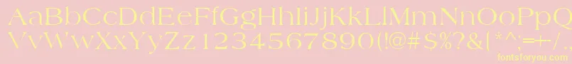AmidbNormal Font – Yellow Fonts on Pink Background