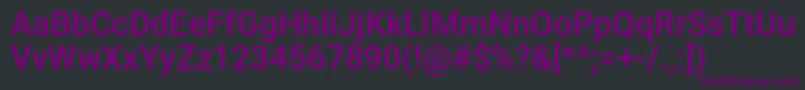 Шрифт Anark – фиолетовые шрифты на чёрном фоне
