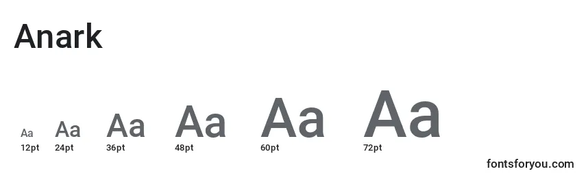 Anark Font Sizes