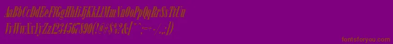 ArsisdregItalic Font – Brown Fonts on Purple Background