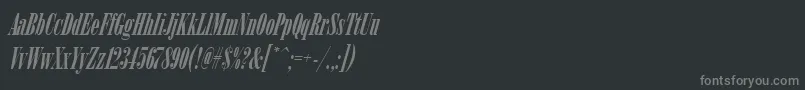 ArsisdregItalic Font – Gray Fonts on Black Background