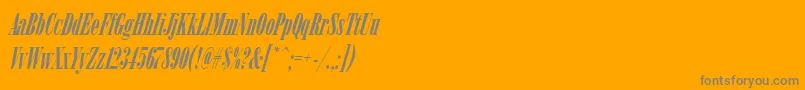 ArsisdregItalic Font – Gray Fonts on Orange Background