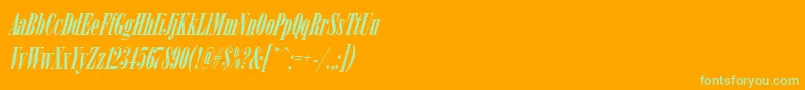 ArsisdregItalic Font – Green Fonts on Orange Background