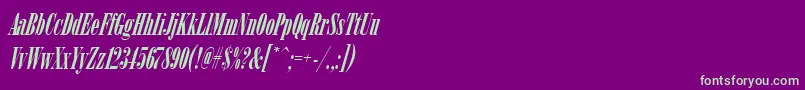 ArsisdregItalic Font – Green Fonts on Purple Background