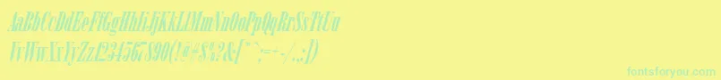 Saiba mais sobre a fonte ArsisdregItalic Fonte ArsisdregItalic – fontes verdes em um fundo amarelo