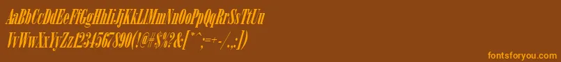 ArsisdregItalic Font – Orange Fonts on Brown Background