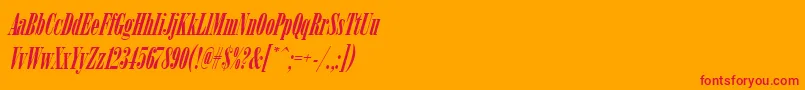 fuente ArsisdregItalic – Fuentes Rojas Sobre Fondo Naranja