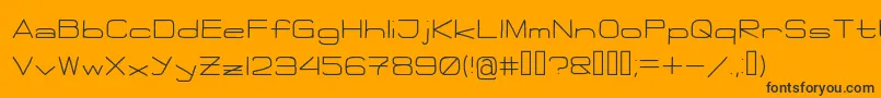 Flattie Font – Black Fonts on Orange Background