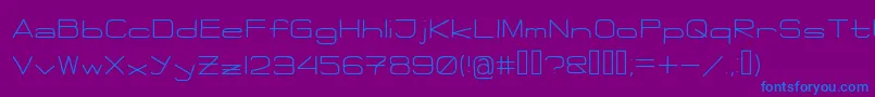 Flattie Font – Blue Fonts on Purple Background