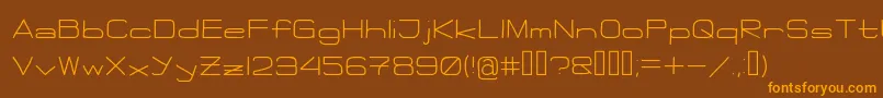 Flattie Font – Orange Fonts on Brown Background