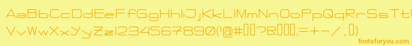 Flattie Font – Orange Fonts on Yellow Background