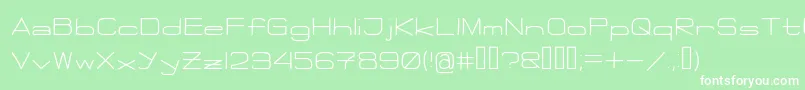 Flattie Font – White Fonts on Green Background