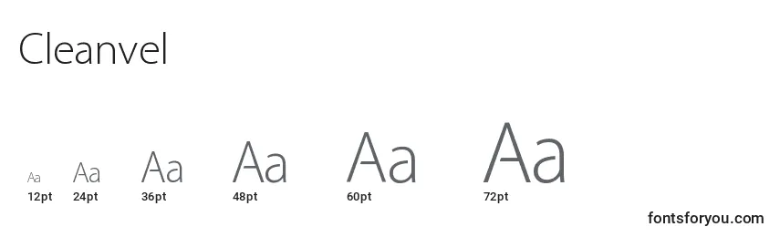 Cleanvel Font Sizes