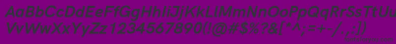 Шрифт HkgroteskBoldlegacyitalic – чёрные шрифты на фиолетовом фоне