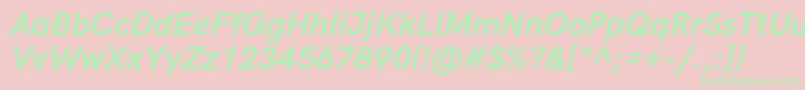 Шрифт HkgroteskBoldlegacyitalic – зелёные шрифты на розовом фоне