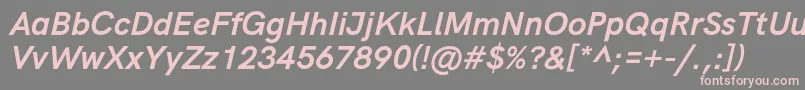 HkgroteskBoldlegacyitalic Font – Pink Fonts on Gray Background