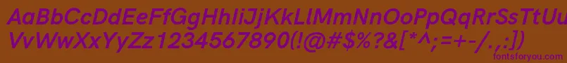 Шрифт HkgroteskBoldlegacyitalic – фиолетовые шрифты на коричневом фоне
