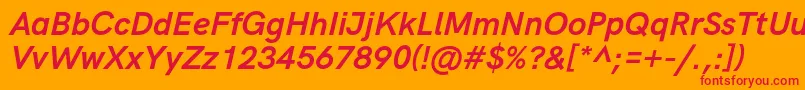 fuente HkgroteskBoldlegacyitalic – Fuentes Rojas Sobre Fondo Naranja