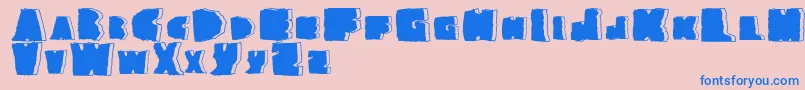 NationalgraniteRegular Font – Blue Fonts on Pink Background