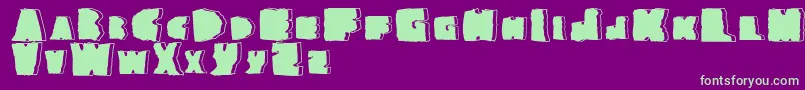 NationalgraniteRegular Font – Green Fonts on Purple Background