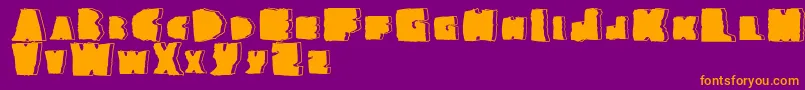 NationalgraniteRegular Font – Orange Fonts on Purple Background