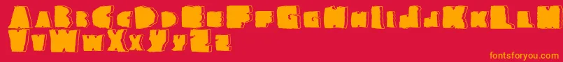 NationalgraniteRegular Font – Orange Fonts on Red Background