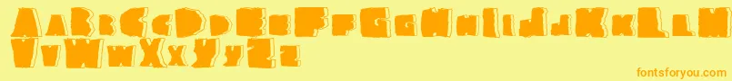 NationalgraniteRegular Font – Orange Fonts on Yellow Background