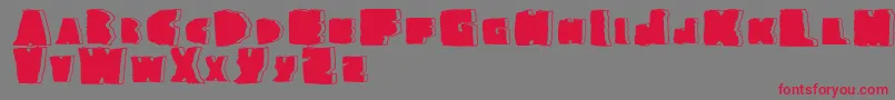 NationalgraniteRegular Font – Red Fonts on Gray Background