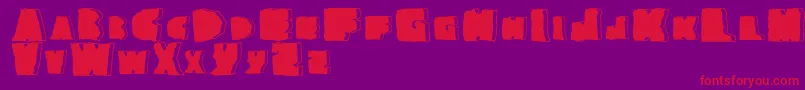 NationalgraniteRegular Font – Red Fonts on Purple Background