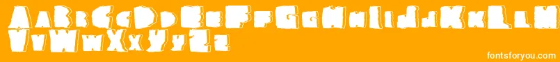 NationalgraniteRegular Font – White Fonts on Orange Background