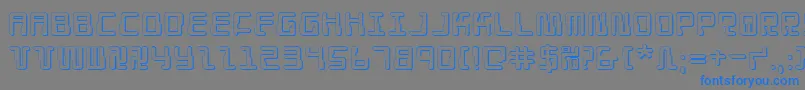 Droidlover3D-Schriftart – Blaue Schriften auf grauem Hintergrund